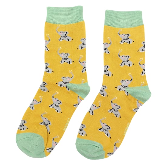 Miss Sparrow - Pack de 2 calcetines de bambú con dibujos de animales - Elefantes - Image 3