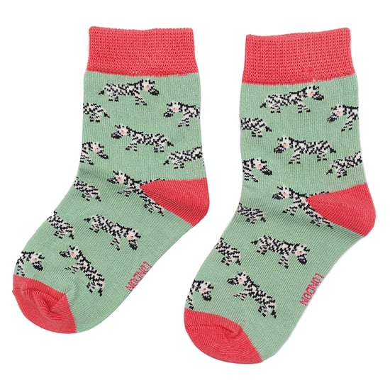Miss Sparrow - Pack de 2 Calcetines de Bambú para Niña con Estampado de Animales - Cebras - Image 4