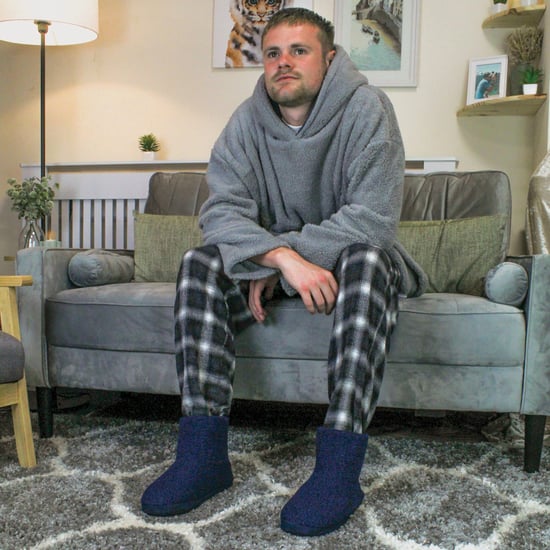 Pantuflas de bota de interior para hombre | Dunlop | Espuma con memoria | Hogar Casa Dormitorio | Suela dura | Gran regalo para él - Azul marino - Image 3
