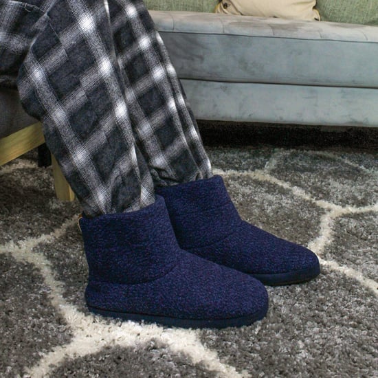 Pantuflas de bota de interior para hombre | Dunlop | Espuma con memoria | Hogar Casa Dormitorio | Suela dura | Gran regalo para él - Azul marino - Image 4