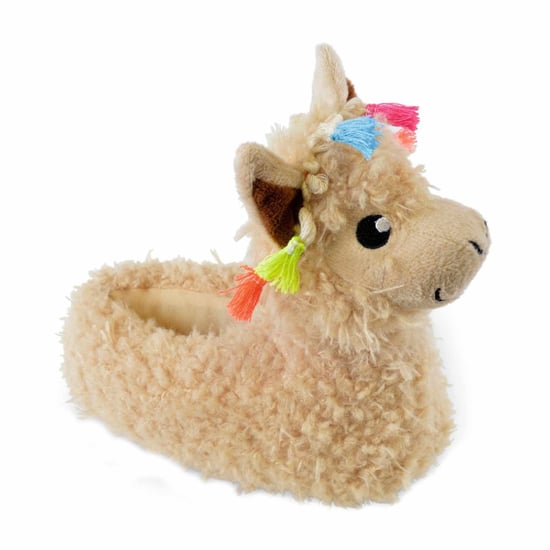 Zapatillas de casa de peluche suave 3D de cabeza de llama para niños - Image 2