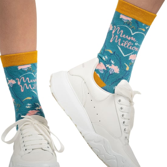 Miss Sparrow - Calcetines de Mamá para Señoras | Calcetines de Bambú con Estampado Floral | Suaves y Transpirables | Regalos para el Día de la Madre - Calcetines de Mamá (Azul) - Image 3