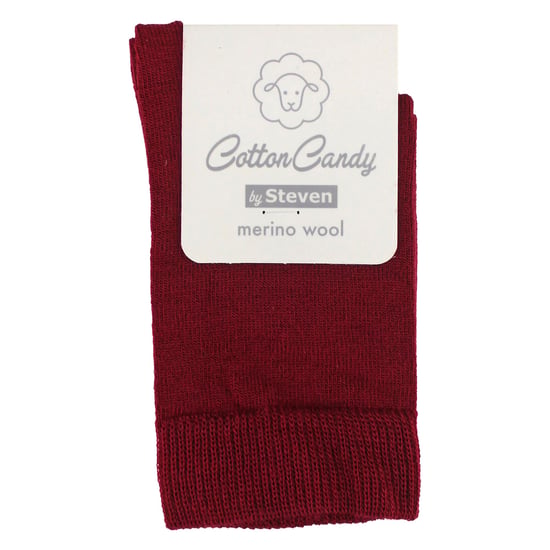 Steven - Calcetines térmicos de lana merino para niños - Rojo oscuro - Image 2