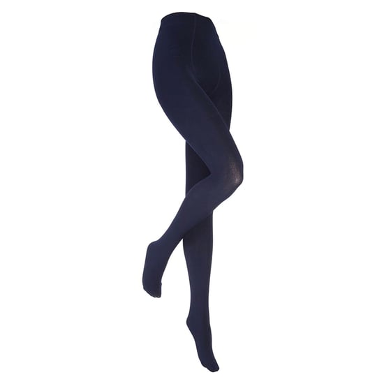3 Pair Multipack Girls Thermal Tights for Winter | Heat Holders | Kids Fleece Insulated Opaque Tights - Navy - Image 3