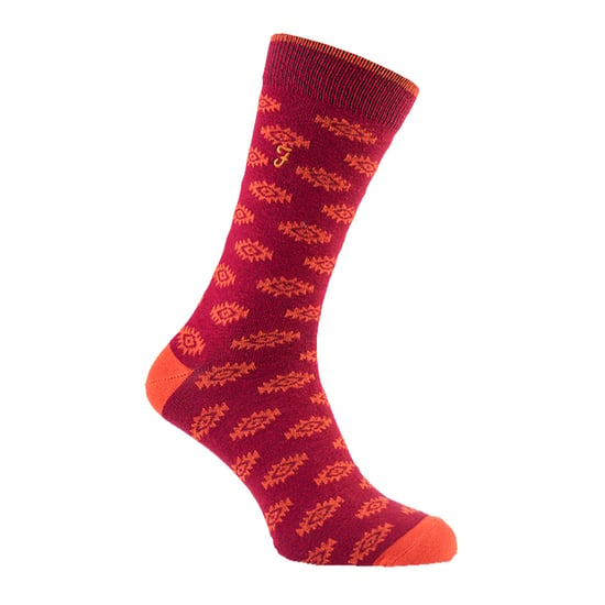 Farah - 2 Pares de Calcetines de Algodón Retro de Lujo para Hombre con Diseños Divertidos - FVS010ORG - Image 3