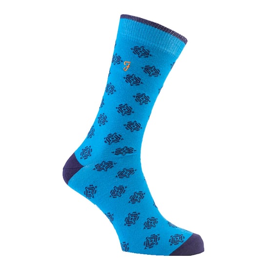 Farah - 2 Pares de Calcetines Formales de Lujo para Hombre de Algodón Rico Retro con Patrones Divertidos - FVS010PUR - Image 3