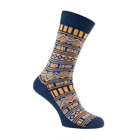 Farah - 2 Pares de Calcetines de Algodón Gruesos con Estampado Funky Vintage para Hombre - FVS008NVY - Image 3