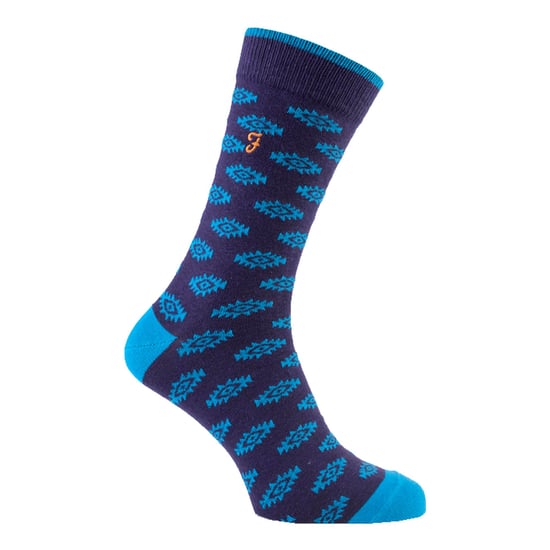 Farah - 2 Pares de Calcetines Formales de Lujo para Hombre de Algodón Rico Retro con Patrones Divertidos - FVS010PUR - Image 4