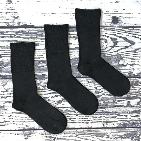12 Pares Calcetines Diabéticos Térmicos para Hombre | Sock Snob | Calcetines Diabéticos No Elásticos Extra Anchos para Mala Circulación - Negro - Image 3