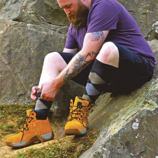 Paquete de 12 pares de calcetines de lana de cordero para hombre | Snob de calcetines | Calcetines finos y suaves de nido de abeja con estampado de Argyle - Marrón - Image 3