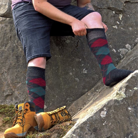 Paquete de 12 pares de calcetines de lana de cordero para hombre | Snob de calcetines | Calcetines finos y suaves de nido de abeja con estampado de Argyle - Marrón - Image 5