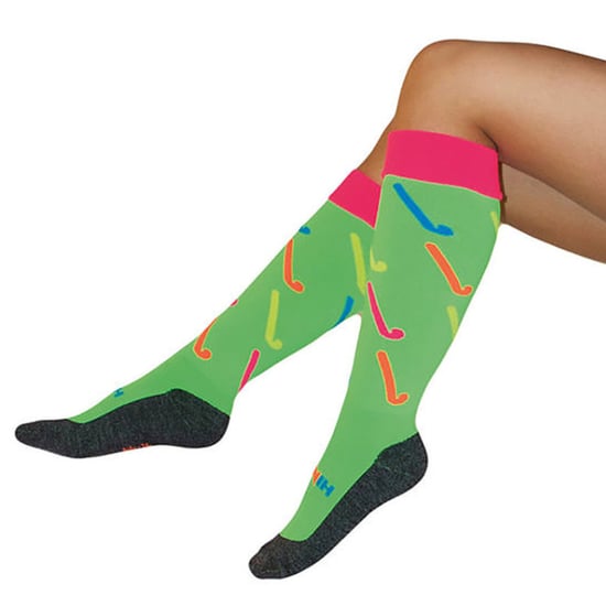 Calcetines de hockey con diseños de palos de hockey | Hingly | Hombres y mujeres | Ideal para deportes - Blanco - Image 3
