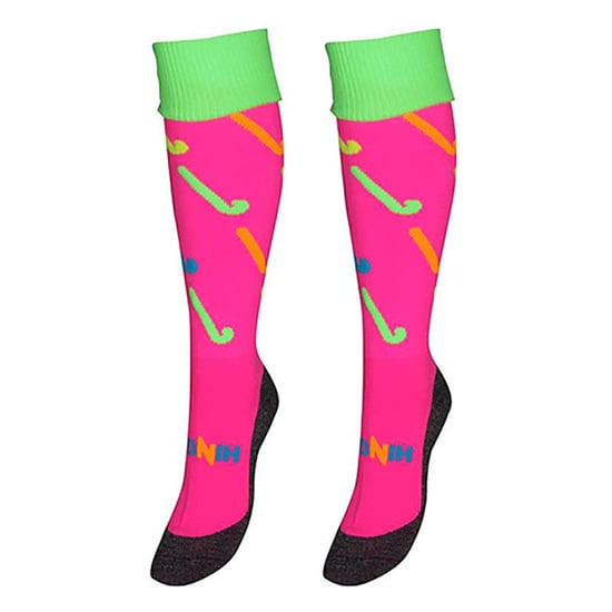 Calcetines de hockey con diseños de palos de hockey | Hingly | Hombres y mujeres | Ideal para deportes - Blanco - Image 4