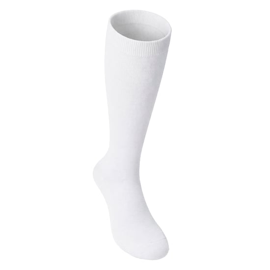 12 Pair Multipack Girls Knee High Socks | Breathable Long Cotton School Socks | Color Option - Grey, Black, White, Blue - Blanco - Image 3