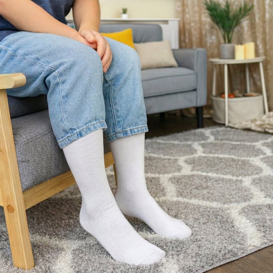 12 Pair Multipack Girls Knee High Socks | Breathable Long Cotton School Socks | Color Option - Grey, Black, White, Blue - Blanco - Image 5