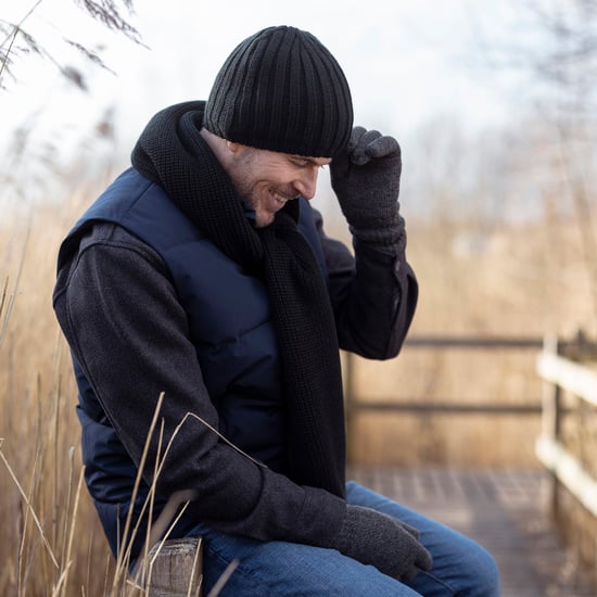 Set de gorro y guantes térmicos de invierno para hombre | Calentadores | Forro polar - Azul marino - Image 4