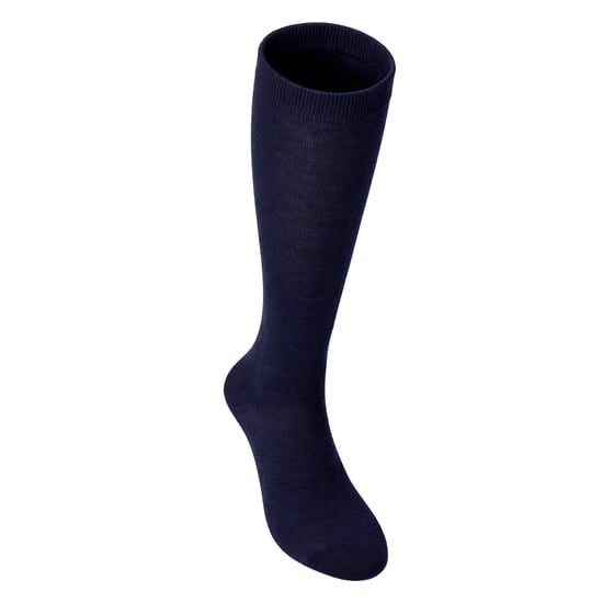 12 Pair Multipack Girls Knee High Socks | Calcetines escolares transpirables de algodón largo | Opción de color - Gris, Negro, Blanco, Azul - Azul - Image 3
