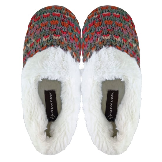 Dunlop - Ladies Cute Fluffy Plush Winter Warm Luxury Comfort Knitted House Slippers - Image 4