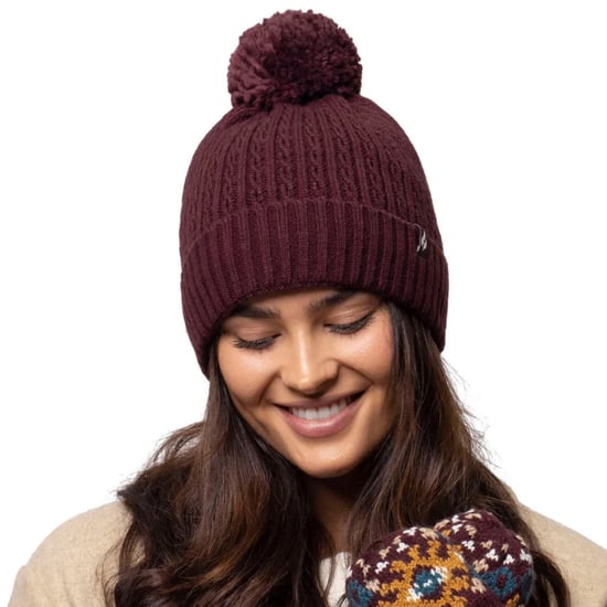 Gorro Térmico de Cable para Mujer | Calentadores | Gorro de Punto de Invierno | Suave Gorro Acanalado - Teal - Image 3