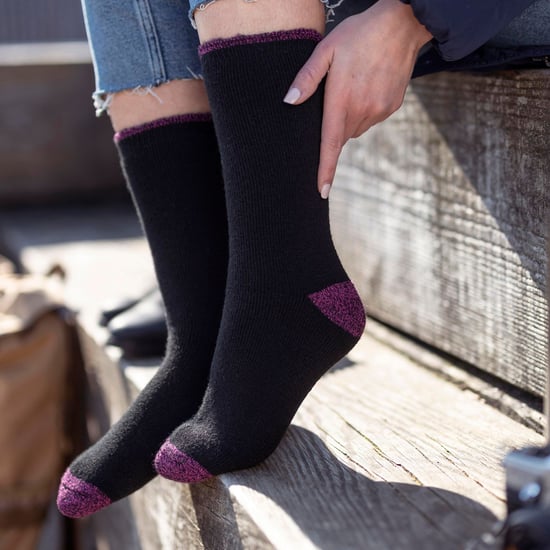 Calentadores - Calcetines térmicos de invierno para mujer | Calcetines de interior y exterior | Calcetines de peluche | Regalos para mujer - Fucsia oscuro / Berry (Tuscuny) - Image 5