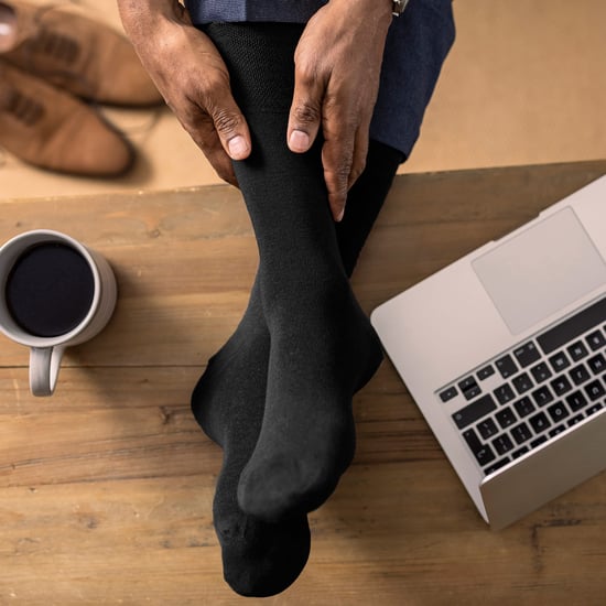 12 Pares Multipack Gentle Grip Top Diabetic Socks | IOMI | Mid Calf Loose Top Non Elastic Cotton Socks with Handlinked Seamless Toe - Black / Navy / Grey - Image 5