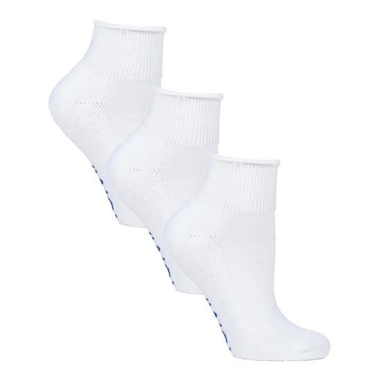 Paquete de 12 Pares de Calcetines Diabéticos para Todo el Año | IOMI | Calcetines Extra Anchos para Tobillos, Piernas y Pies Hinchados | Calcetines Tobilleros para Diabéticos en Algodón y Bambú - Blanco - Image 4