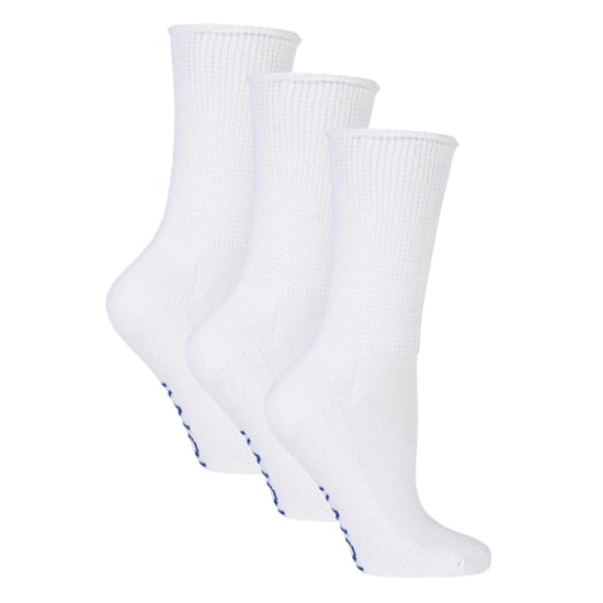 Paquete de 12 Pares de Calcetines Diabéticos para Todo el Año | IOMI | Calcetines Extra Anchos para Tobillos, Piernas y Pies Hinchados | Calcetines Tobilleros para Diabéticos en Algodón y Bambú - Blanco - Image 5