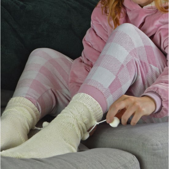 Sock Snob - Calcetines de lana de alpaca con pompones - Crema - Image 4