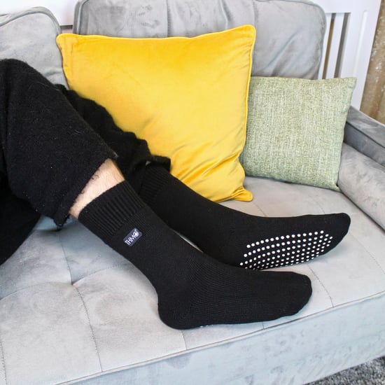THMO - 3 Pares de Calcetines para Hombre con Forro Polar y Grippers - Negro - Image 4