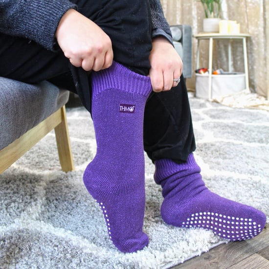 THMO - 3 pares de calcetines transpirables para mujer con forro polar - Morado - Image 4