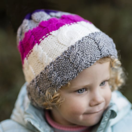 Calentadores - Juego de gorro y manoplas térmicas de invierno para niñas con forro polar de punto a rayas de colores - Image 4