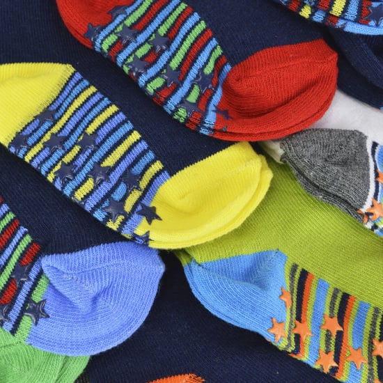 Calcetines antideslizantes para bebé niño | Paquete de 10 pares | Snob de calcetines | Calcetines de algodón suave con pinzas de estrella - Estilo 1 - Image 3