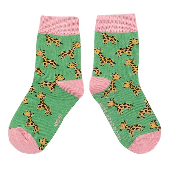 Miss Sparrow - Pack de 2 Calcetines de Bambú con Dibujos de Animales para Niñas - Jirafas - Image 4