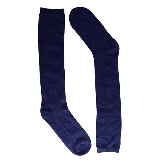 Paquete múltiple de 12 pares de calcetines de bambú hasta la rodilla para niñas - Azul marino - Image 3
