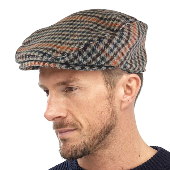 Gorra Tradicional de Tweed a Cuadros - GL228 Beige / Roja - Image 4
