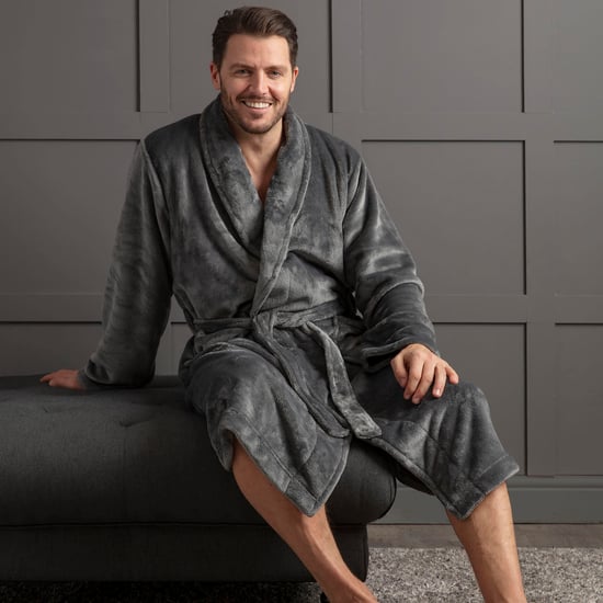 Calentadores - Suave y cálida bata para hombre - Azul marino - Image 4