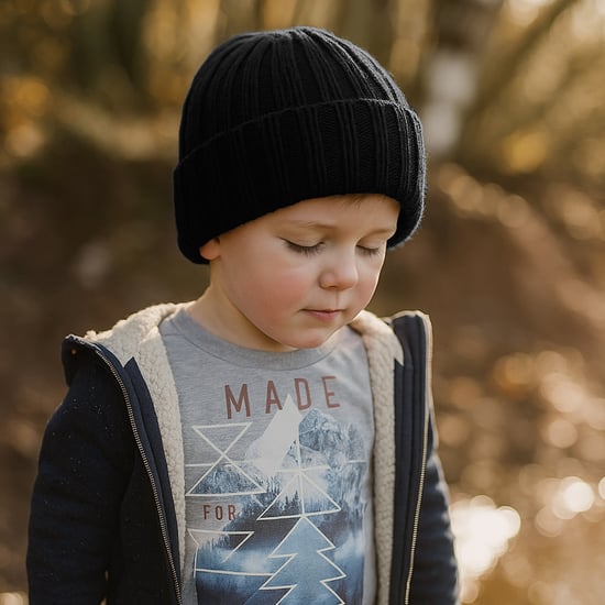 Heat Holders - Gorro de invierno de canalé para niños - Negro - Image 4