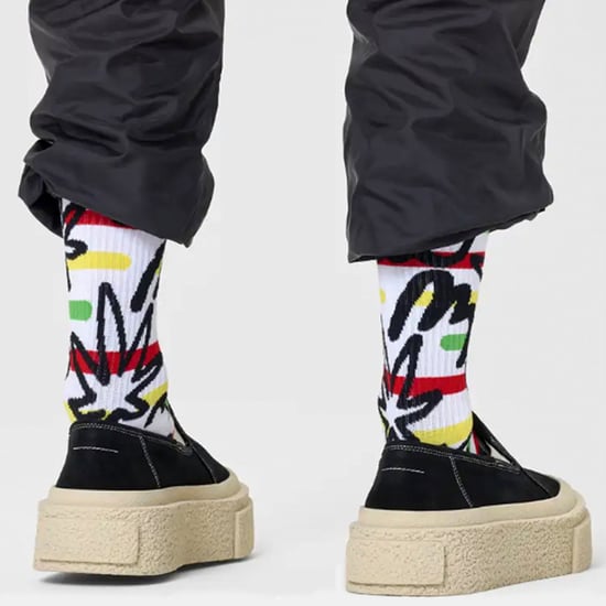 Calcetines Doodle | Calcetines Alegres | Calcetines Doodle Dorados - Blanco - Image 3
