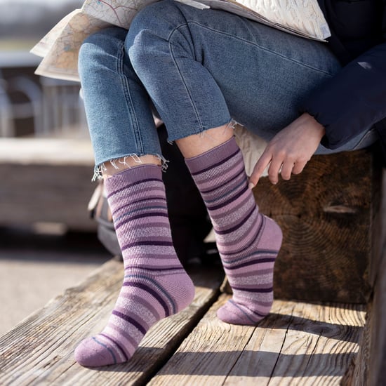 Heat Holders Lite - Calcetines Térmicos Aislantes para Mujer | Múltiples Diseños Incluyendo Rayas Argyle Corazones Estrellas | Calcetines Cálidos para Invierno - Negro / Berry H&T (Tenerife) - Image 5