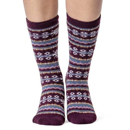 Calcetines Nórdicos Mujer | Calcetines térmicos de invierno para mujer - Cabernet/Rosa - Image 3