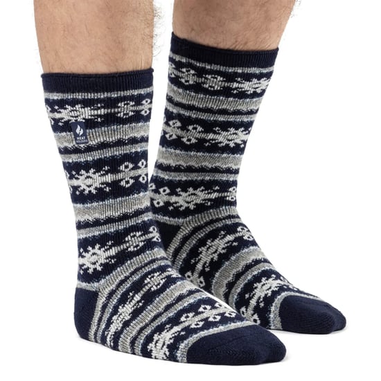 Calcetines nórdicos para hombre | Calcetines térmicos transpirables para invierno - Azul marino - Image 3