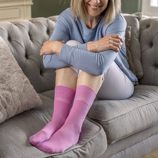 IOMI - Paquete múltiple de 12 pares de calcetines diabéticos de bambú para mujer - Beige - Image 3
