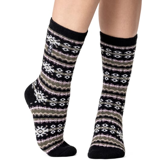Calcetines Nórdicos Mujer | Calcetines térmicos de invierno para mujer - Negro/Azul - Image 3