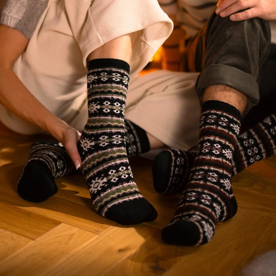 Calcetines Nórdicos Mujer | Calcetines térmicos de invierno para mujer - Negro/Azul - Image 5