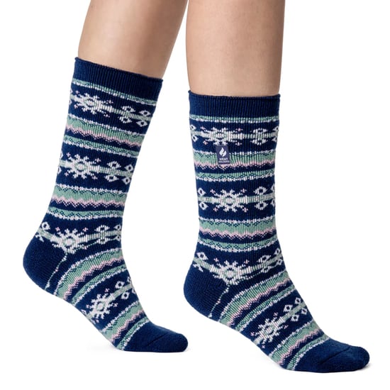 Calcetines Nórdicos Mujer | Calcetines térmicos de invierno para mujer - Índigo/Rosa - Image 3
