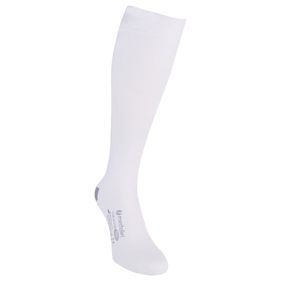 Medalin Saphena - Paquete de 2 Medias de Compresión Graduada Anti Embolia por Debajo de la Rodilla con Agarres - Blanco - Image 3