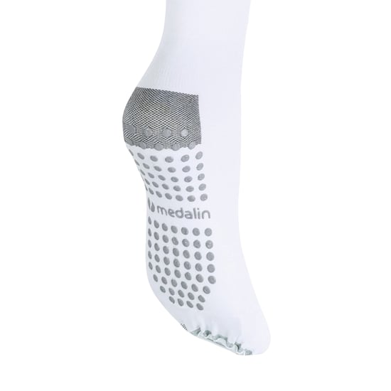 Medalin Saphena - Paquete de 2 Medias de Compresión Graduada Anti Embolia por Debajo de la Rodilla con Agarres - Blanco - Image 4