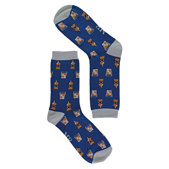 Mr Heron - Calcetines de bambú con estampado Whiskey - Whiksy (Azul marino) - Image 3