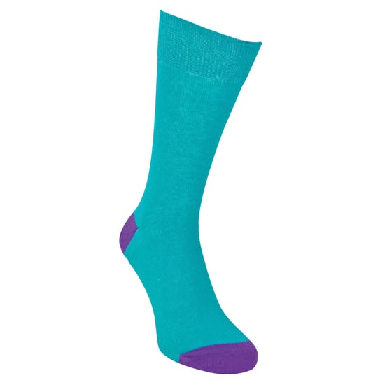 Paquete múltiple de 12 pares de calcetines de algodón negros para hombre | Sock Snob | Calcetines transpirables de caña con talón y puntera acolchados - Verde azulado - Image 3
