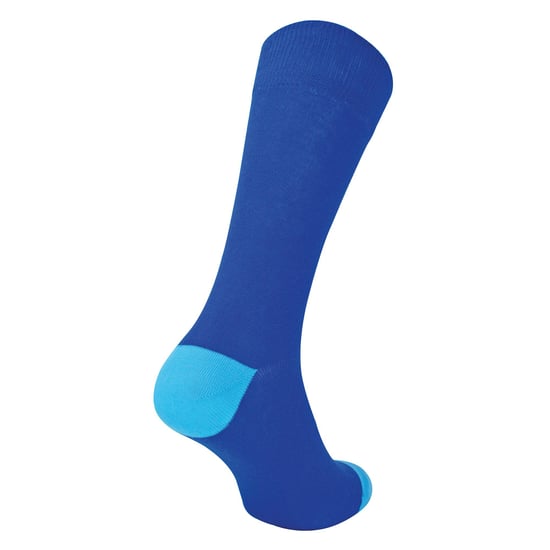 Paquete múltiple de 12 pares de calcetines de algodón negros para hombres | Sock Snob | Calcetines de caña transpirables con talón y puntera acolchados - Azul - Image 3